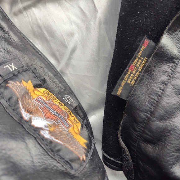 Harley-Davidson Black Leather Jacket with Silver Accents - Picture 4 of 5